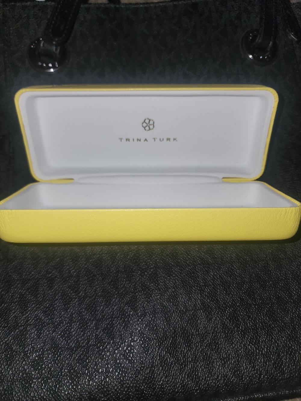 Trina Turk Yellow Eyewear Case